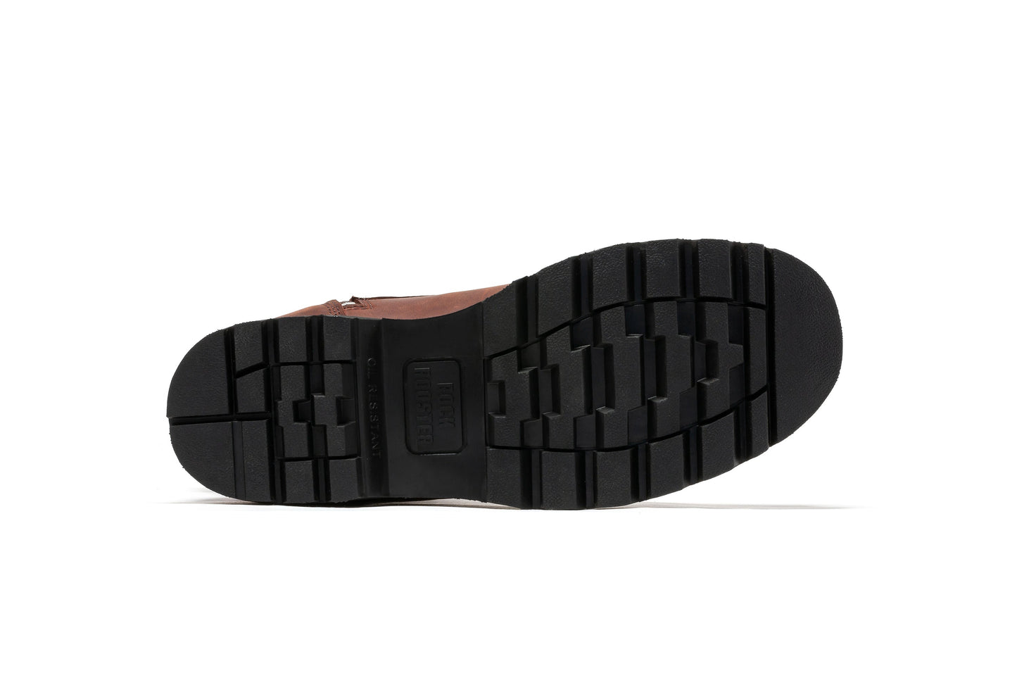 ROCKROOSTER Mantua Men's 8 inch Zip-sided Soft Toe Lug Sole Work Boots